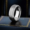 Jewelry Avalanche High Center Brushed Finish Beveled Tungsten Carbide Wedding Band, Comfort-fit, 8mm - 2 of 4