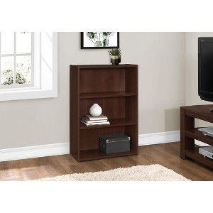 TOAOTBNBO 3 Compartment Bookcase with Storage Cabinet, Wide Open Bookshelf with Adjustable Panels Small Freestanding Shelf for Bedroom - 1 of 4