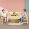 Kinder King 3-in-1 Kids Table & 2 Chairs Set with Storage, Removable Top & Blackboard, for Art, Crafts, Reading, Play - 2 of 4