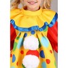 HalloweenCostumes.com Toddler Posh Polka Dot Clown Costume for girls, Rainbow Polka Dot Circus Dress, Large Bow Kid Carnival Outfit - 2 of 4