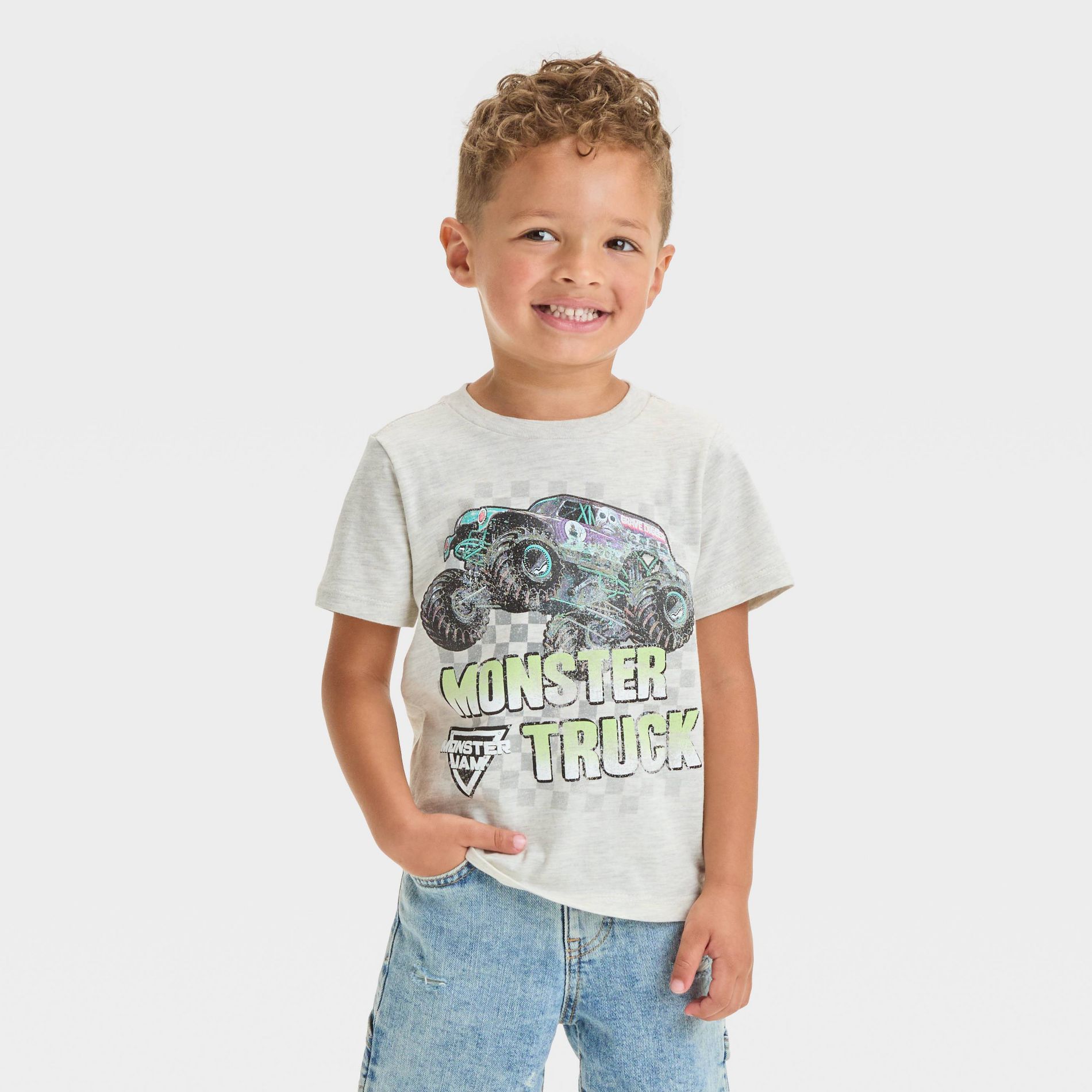 Toddler Boys' Monster Jam T-Shirt - Beige