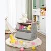 SONGMICS Set of 2 Stackable Storage Bins Fabric Storage Boxes Closet Organizers with Lids and Front Windows - 2 of 4