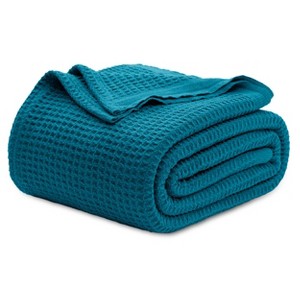 Bedsure | Waffle Weave 100% Cotton Solid Blanket For All Season, Breathable and Soft, Waffle Weave Blanket for Summer Spring, Bed Blanket, Best Gift - 1 of 4
