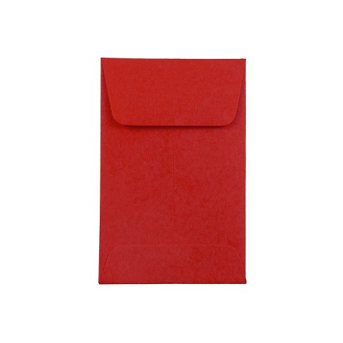 JAM Paper #1 Coin Business Colored Envelopes 2.25 x 3.5 Red Recycled Bulk 500/Box (356730632H) - image 1 of 4