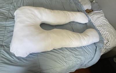 Cool Touch Pregnancy U-shaped Body Pillow White - Threshold™ : Target