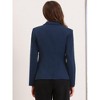 INSPIRE CHIC Women's One Button Notch Lapel Long Sleeve with Shoulder Pads and Pockets Blazer - 3 of 4