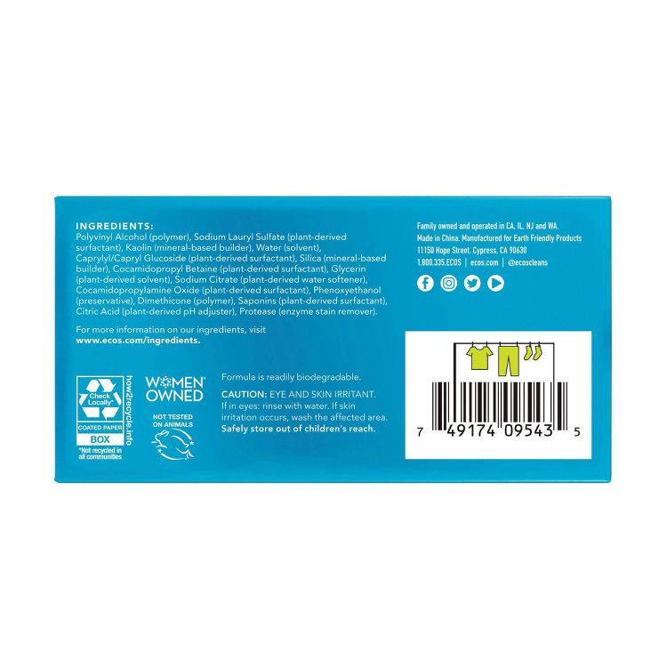 ECOS Laundry Detergent Sheets - 7.9oz/64 Loads, 6 of 7
