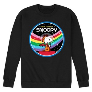Men's - Peanuts - Snoopy First Beagle In Space Rocket 1969 Graphic Fleece Sweatshirt - 1 of 4