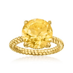 Ross-Simons 6.75 Carat Citrine Ring in 18kt Gold Over Sterling - 1 of 4