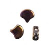 John Bead Matubo 50g Czech Glass 7.5mm Jet Full Sliperit Ginko Leaf Beads - 2 of 2