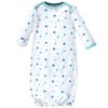Luvable Friends Baby Boys Cotton Long-Sleeve Gowns 3pk, Boys Elephant Stars - 2 of 4