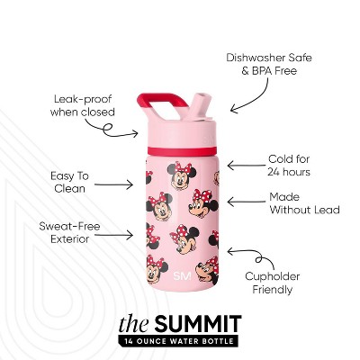 Simple Modern 14oz Summit Minnie Mouse Water Bottle Pink