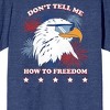Americana Don't Tell Me How To Freedom Men's Navy Heather T-Shirt - 2 of 3
