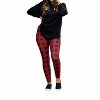 Women's Plaid Leggings - Julia Rose - 3 of 4