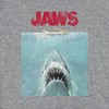 Jaws Movie Poster 2 Women's Cap Sleeve Baby Rib Crop Top Athletic Heather - 3 of 4
