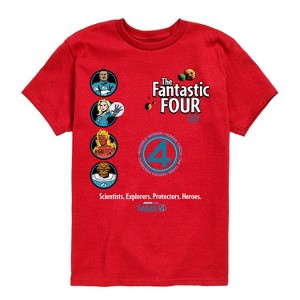 Boys' - Marvel - Fantastic Four Scientists Explorers Protectors Heroes Short Sleeve Graphic T-Shirt - 1 of 3