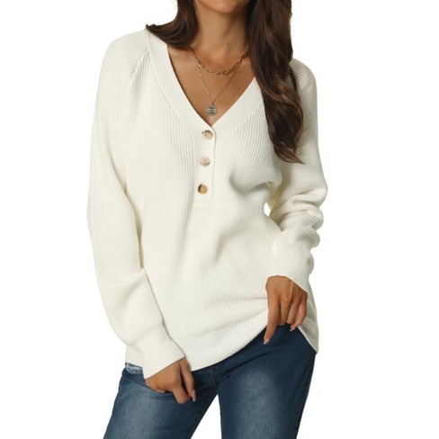  Sweaters for Women - Solid Ribbed Knit Sweater (Color