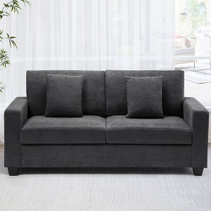 Whizmax 83 Inch Sofa, Comfy Couch, Modern Sofa, 2 Seater Sofa, Corduroy Sofa Couch for Living Room Apartment Lounge Cozy Lounge Sofa,Dark Gray - 1 of 4