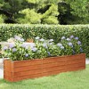 vidaXL - Garden Raised Bed Planter Flower Box Outdoor Patio Rusty corten Steel - Durable Weathering Steel, Ample Space - 94.5"x15.7"x17.7" - 2 of 4