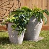 Sullivans 21.75" & 18.75" Outdoor Rustic Urn Planter Set of 2, Metal - 3 of 3