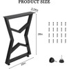 2PCS 28" Metal Table Legs DIY Industrial Furniture Dining Leg 1000 Lbs Capacity - 2 of 4
