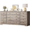 12 Drawers Wood Dressers for Bedroom, 63" Long Wooden Dresser for Living Room, Hallway, 16" Wide TV Stand Dresser for 65 Inch TV - 2 of 4