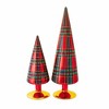 Cody Foster 12.5 Inch Patterned Tree Red Plaid Set Christmas Decorative Tree Set , Christmas Decor Mid-Century Modern (2PC) - 4 of 4