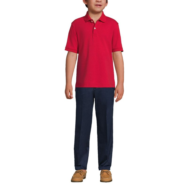 Lands' End School Uniform Kids Short Sleeve Interlock Polo Shirt, 4 of 6