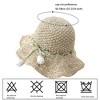 Anna-Kaci Women's Hand - Crocheted Straw Sun Hat with Floral Accents - 4 of 4