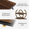 Lirago Brown 3-Tier Industrial End Table (2-Pice) E1 MDF Metal Frame 23.62x11.81x25.59 Sofa Side Table Storage Shelf - 4 of 4
