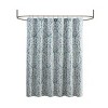 SEVOBAL Shower Curtain Luxury Jacquard Textured Damask Design for Bathroom Decor, Aqua Silver, 72"*72"*0.13" - 2 of 4
