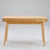 Fch Natural Wood Color Solid Wood 120 * 60 * 76Cm Three-Draw 1Pcs Computer Desk - 2 of 4