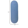 Colonial Mills Reversible Flat-Braid (Oval) Runner Braided Runner, Oasis Blue 2'4"x10', Oval Shape - 2 of 3