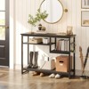 Bestier 39.4" Console Table for Entryway with 4 Tier Storage Shelves - 3 of 4
