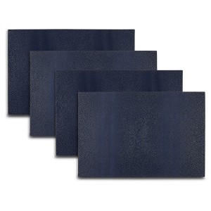 Dainty Home Lucerne Reversible Premium Vegan Leather 12" x 18" Placemats Set of 4 - 1 of 2
