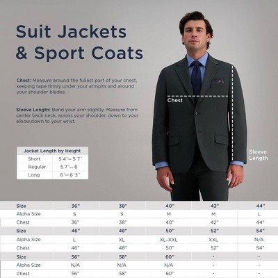 Мужские куртки Haggar H26 Men's Slim Fit Sport Coat - Gray 40 — фото 4
