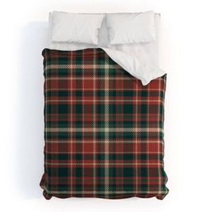 Deny Designs Full/Queen Avenie Vintage Christmas Plaid Comforter and Pillow Sham Red - 1 of 4