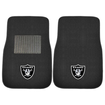 NFL Fan Mats 2pc Embroidered Car Mat Set - Oakland Raiders