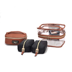 MKF Collection Emma Handbag Cosmetic Clear Case set by Mia K- 4 pieces - 1 of 4