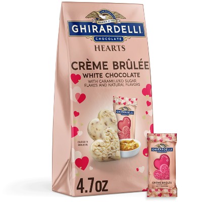 Ghirardelli Valentine's White Chocolate Créme Brulee Hearts Bag - 4.7oz