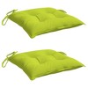 vidaXL Outdoor Chair Cushions 2 pcs Bright Green, 19.7"x19.7"x2.8", Polyester Oxford Fabric, Comfortable Fill Material, Easy Clean - 3 of 4