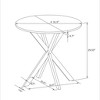 NicBex Modern Round Dining Table with Two Piece Removable Top and Cross Leg,Off-White/Black/White - 3 of 4