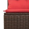 vidaXL 11 Piece Patio Sofa Set with Cushions Brown Poly Rattan - 3 of 4