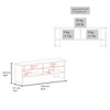 47" Particle Board TV Stand with One Door Cabinet, Open Shelf, and Modern Design for Living Room and Bedroom - 3 of 4