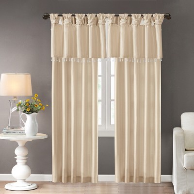 Home Essence Lillian Twist Tab Lined Window Curtain 