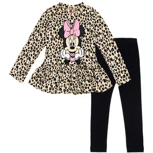 Disney Minnie Mouse Mickey Mouse T-Shirt and Leggings Outfit Set Infant to Big Kid - 1 of 4