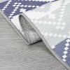 coucheta Indoor Outdoor Washable Area Rug, Vintage Moroccan Geometric Pattern Non-Slip Low Pile Carpet, for Patio, Living Room, Porch, Backyard - 3 of 4