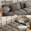 UNISOAR Sofa Bed Convertible 70 inch Solid Wood Couch for Living Room, Chenille Fabric, 2 Cushions, Gray/Orange/Black - 4 of 4