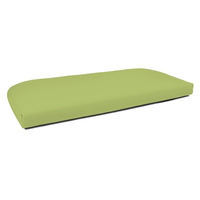 Casual Cushion Solid 1-Piece Outdoor Wicker Settee Bench Cushion, 43.5"W x 19.5"L