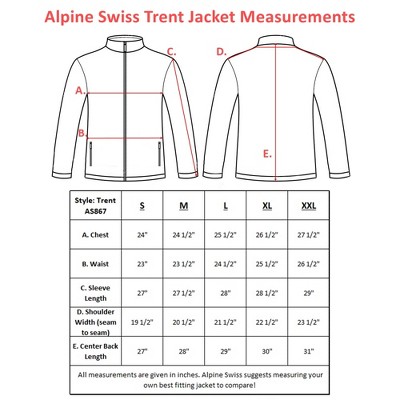 Мужские куртки Alpine Swiss Trent Mens Full Zip Up Fleece Jacket Medium Black — фото 3